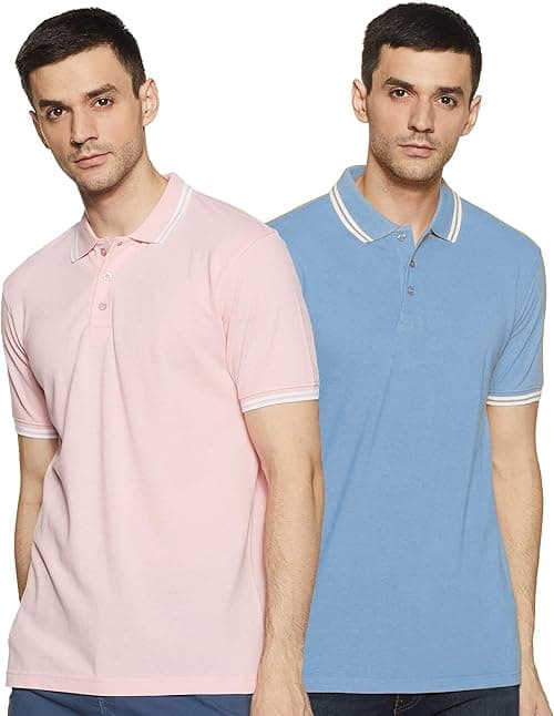 Amazon Brand - Symbol Men's Solid Regular Fit Polo (2 Set) (CT-PO2) on Amazon.ae - Price Tracker