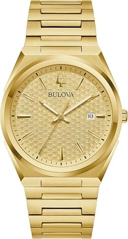 Bulova Mens Dress Classic Quartz Two Tone Stainless Steel Watch, Patterned Dial, 39mm - Best Deal Finder