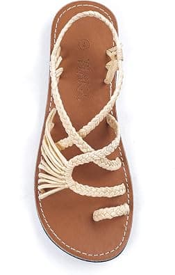 Plaka Flat Sandals for Women Palm Leaf on Amazon.ae - Price Tracker
