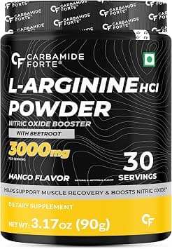 Carbamide Forte L Arginine Powder Supplement 3000mg | Pre-workout for men & women | L Arginine Supplements For Men & Women | Beet Root Powder - Alphonso Mango- 90g on Amazon.ae - Price Tracker