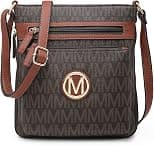 Crossbody Purse for Women Multi Pockets Crossover Bag Signature Monogram with Expandable Side Zippers for Ladies - Best Deal Finder