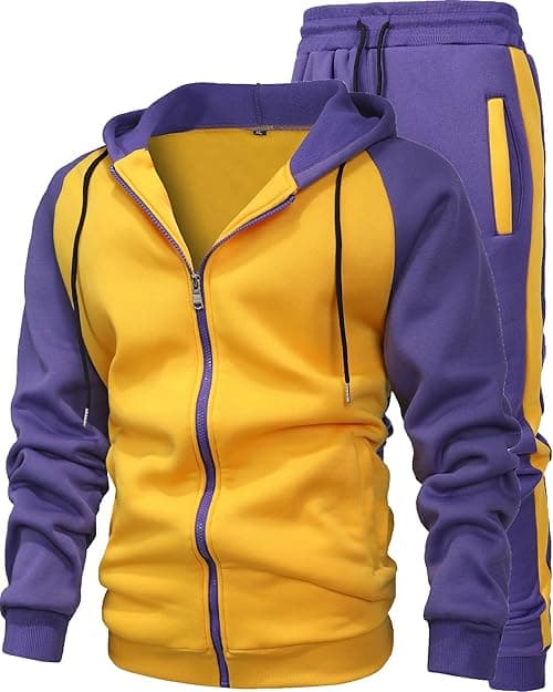 GXAMOY Men's 2 Pieces Tracksuits Running Sports Suits Drawstring Waistband Sweatsuit on Amazon.ae - Price Tracker