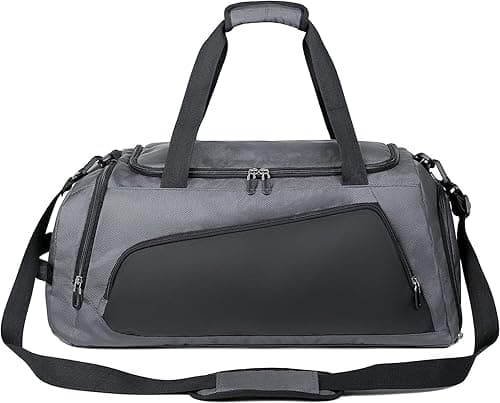 Gym Bag With Dry Wet Separation And Shoe Compartment Pockets Water Resistant Shoulder Sports Duffel Tote Handbag on Amazon.ae - Price Tracker