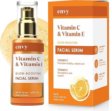 Envy Korean Vitamin C Serum With Vitamin E & Glycerin - Glass Skin - Dermatologist Tested - Dark Spots & Skin Brightening - Anti Aging & Acne Face Serum - Cruelty-Free - All Skin Types - 1.69oz on Amazon.ae - Price Tracker