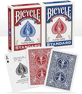 Bicycle Playing Cards - Poker Size - Pack of 2, Red & Blue on Amazon.ae - Price Tracker