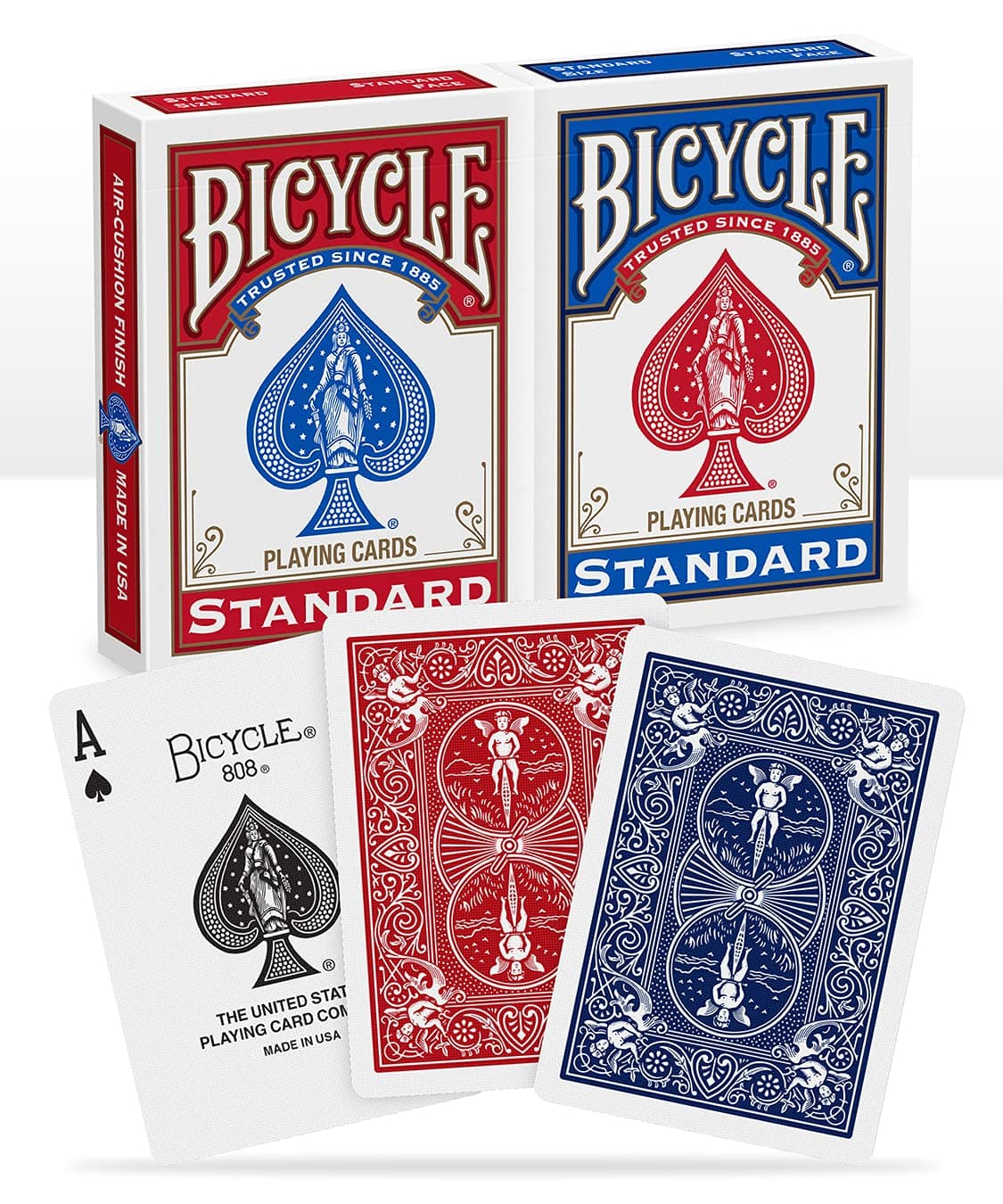 Bicycle Playing Cards - Poker Size - Pack of 2, Red & Blue on Amazon.ae - Price Tracker
