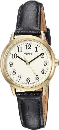 Timex Women's Easy Reader Leather Strap 30mm Watch على Amazon.ae - متتبع الأسعار