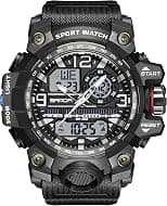 KXAITO Men's Watches Sports Outdoor Waterproof Military Watch Date Multi Function Tactics LED Face Alarm Stopwatch for Men 3133 - Best Deal Finder