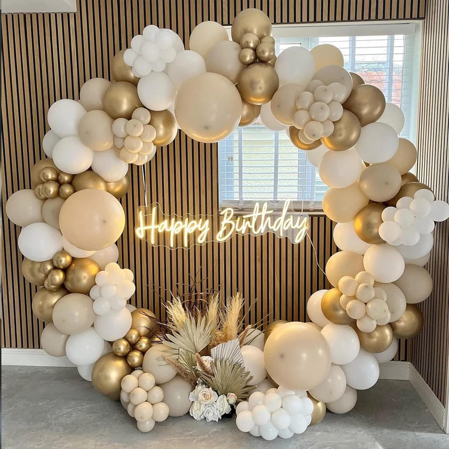 White Sand Balloons Garland Arch Kit, 163PCS Sand White Chrome Gold Beige Boho Balloons Arch Kit 5 10 18 Inch Different Sizes for Birthday Anniversary Wedding Bridal Shower Boho Party Decorations on Amazon.ae - Price Tracker