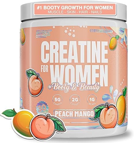 Nutrex Research Creatine for Women Booty & Beauty – Peach Manago | 5g Creatine, 2g Collagen, BCAAs & Hyaluronic Acid for Glutes, Strength & Skin | Gluten Free, 30 Servings on Amazon.ae - Price Tracker