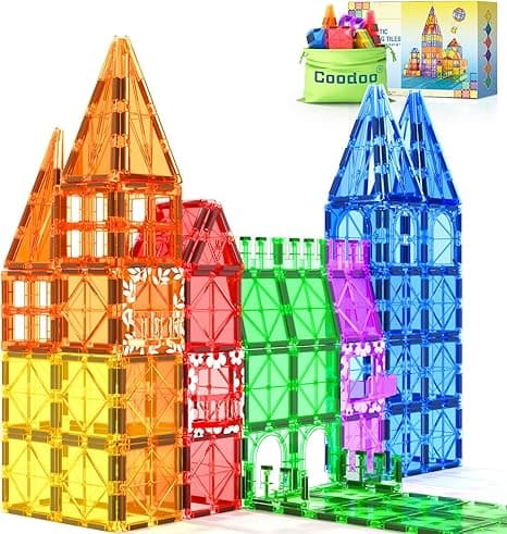Coodoo Magnetic Building Tiles Kids Toys STEM Magnetic Blocks Sensory Toys Kids Games Magnet Building Toys for Boys and Girls Aged 3+, Kids Brain Development Preschool Kindergarten Toddler Toys on Amazon.ae - Price Tracker