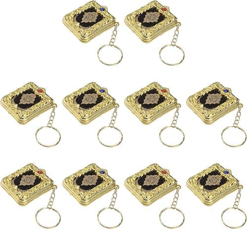 Beavorty Mini Ark Quran Book Keychain Muslim Key Ring Key Holder Real Paper Can Read Arabic The Koran Jewelry Islamic Vintage Mirror Car Bag Purse Decoration Random Color 10pcs on Amazon.sa - Price Tracker