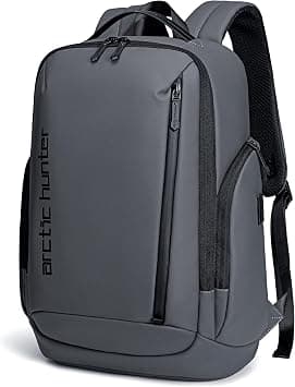 ah arctic hunter 17-inch Laptop Daypack Durable Polyester Backpack with Built In USB/Headphone Port Computer Bag for Men Women, B00554 (Tech Grey) على Amazon.ae - متتبع الأسعار