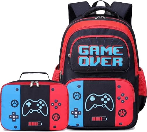 Kids Backpack Boys Girls Backpack with Lunch Box Kindergarten Elementary Middle School Bookbag Toddler Teens 4-14 على Amazon.ae - متتبع الأسعار
