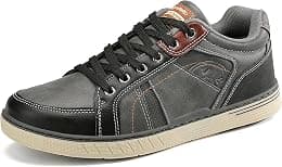 Arrigo Bello Sneakers Shoes for Men Casual Lace Up lightweight Sneaker Comfortable Leather Trainers Size 41-46 - Best Deal Finder