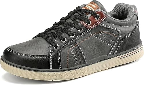 Arrigo Bello Sneakers Shoes for Men Casual Lace Up lightweight Sneaker Comfortable Leather Trainers Size 41-46 على Amazon.ae - متتبع الأسعار