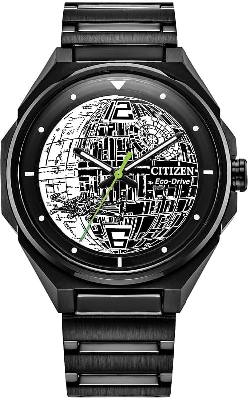 Citizen Men's Eco-Drive Star Wars Death Star Black IP Stainless Steel Watch, 3-Hand, Luminous,41mm (Model: BJ6539-50W) على Amazon.ae - متتبع الأسعار