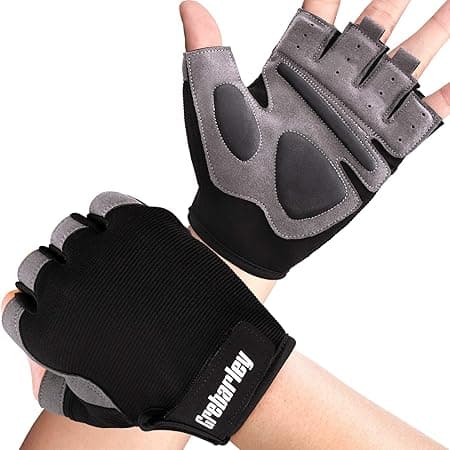 Grebarley Gym Gloves,Training Gloves Full Wrist Support,Breathable Extra Grip Palm Protection Fitness Crossfit for Men &amp; Women on Amazon.ae - Price Tracker