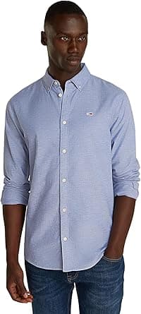 Tommy Jeans Men's TJM SLIM STRETCH OXFORD SHIRT Shirt on Amazon.ae - Price Tracker
