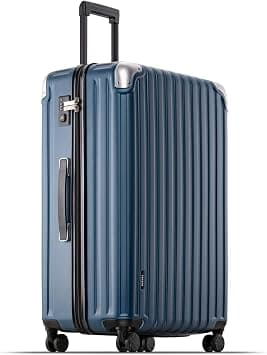 LEVEL8 Luggage, Carry-on Suitcase Lightweight, ABS+PC Spinner Hardshell Trolley with Double TSA(Blue,104L) - Best Deal Finder