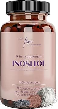 Inositol FEM Myo & D-Chiro 4100mg Vegan Capsules, Hormonal Balance, PCOS, Fertility Supplement, Preconception, Pregnancy & Ovarian Support, 9-in-1 Myo Inositol, Folate, Chromium, Zinc, B6, B12 & D3 - Amazon.ae Price Tracker
