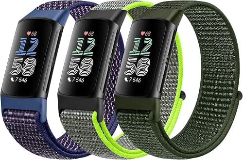 Sport Loop Nylon Watch Bands Compatible with Fitbit Charge 6/5, Adjustable Breathable Replacement Soft Nylon Loop Wristband for Women/Men on Amazon.ae - Price Tracker