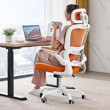 TRALT Office Chair Ergonomic Desk Chair, 330 LBS Home Mesh Office Desk Chairs with Wheels, Comfortable Gaming Chair, High Back Office Chair for Long Hours (Burnt Orange) on Amazon.ae - Price Tracker