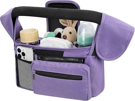 Accmor Universal Stroller Organizer with Insulated Cup Holder Detachable Phone Bag and Shoulder Strap,Stroller Bag Caddy Organizer Fits for Uppababy, Baby Jogger, Britax Strollers on Amazon.ae - Price Tracker