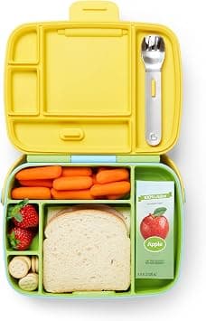 Munchkin Lunch Bento Box with Stainless Steel Utensils, Reusable Spoon and Fork, Leakproof Food Container for On the Go Meal, BPA Free Insulated Lunch box,Toddler/Kids, 18 Months and above, Green على Amazon.ae - متتبع الأسعار