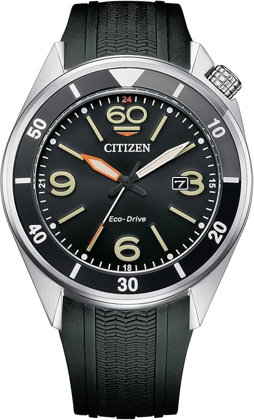 Citizen Men's Sport Casual 3-Hand Eco Drive Watch, 100 Meters Water Resistant, Luminous Hands and Markers on Amazon.ae - Price Tracker