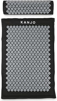 Kanjo FSA HSA Eligible Premium Large Acupressure Mat and Pillow Set for Back Pain Relief & Neck Pain Relief, with Memory Foam Pillow, Includes Carry Bag, Black XL - دليلك لأفضل العروض