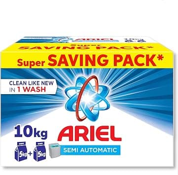 Ariel Laundry Powder Detergent Original Scent (Semi Automatic), 10 Kg - متتبع أسعار Amazon.sa