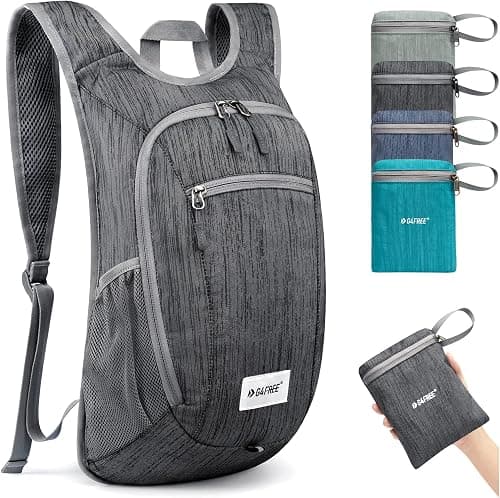 G4Free 10/15L Small Rucksack Foldable Backpack Lightweight Packable Daypack Travel Outdoor Hiking Shoulder Bag على Amazon.ae - متتبع الأسعار