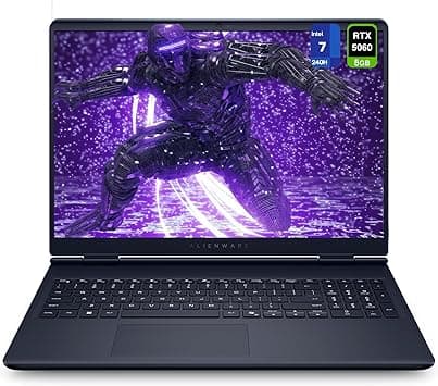 Alienware 16 Aurora Gaming Laptop, Intel 7-240H, 32 GB DDR5 RAM, 1 TB PCIe SSD, 16" WQXGA (2560x1600) 120Hz Display, Nvidia G-Force RTX 5060, Backlit Keyboard, W11 Home, Blue on Amazon.ae - Price Tracker