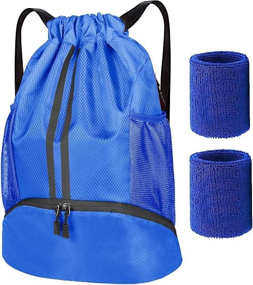 Drawstring Backpack, Large Oxford Gym Bag, Waterproof Travel Student Backpack, Durable Sports Ball Bag With Shoe Compartment for Sports, Holidays, School (18.5"x12.6") على Amazon.ae - متتبع الأسعار