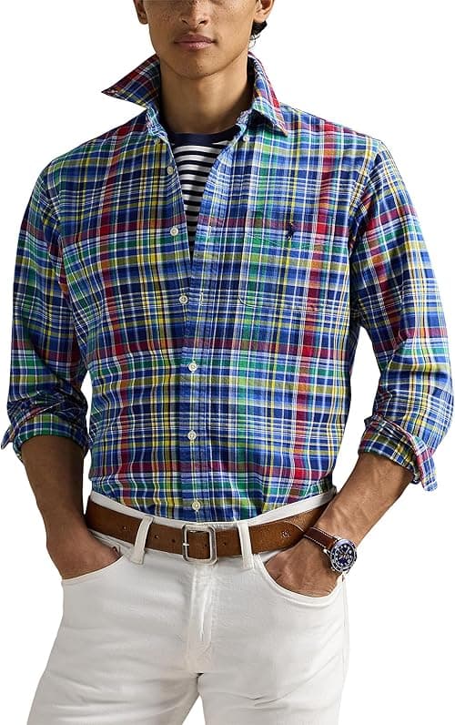 Polo Ralph Lauren Mens Classic Fit Plaid Performance Shirt on Amazon.ae - Price Tracker