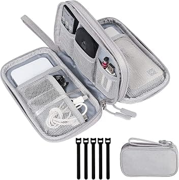 ikeoat Portable Electronic Accessories Bag Organizer, Travel Cable Gadgets Pouch for Charger, USB Cables, SD Memory Cards, Flash Hard Drive, Power Bank, Ear phone, S - Best Deal Finder