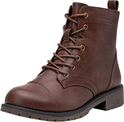 Vepose Women's Fashion Ankle Booties Combat Boots for Women, Eight Eyes - Best Deal Finder