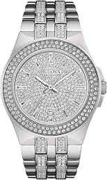 Bulova Men's 96B235 Swarovski Crystal Stainless Steel Watch - Best Deal Finder