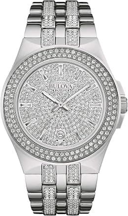 Bulova Men's 96B235 Swarovski Crystal Stainless Steel Watch - Best Deal Finder