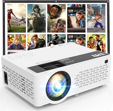 TMY Mini Projector, Upgraded Bluetooth Projector with Screen, 1080P Full HD Portable Projector, Movie Projector Compatible with TV Stick Smartphone/HDMI/USB/AV, indoor & outdoor use على Amazon.ae - متتبع الأسعار