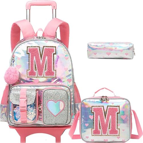 HTgroce Cute Rolling Backpack with Wheel,School Backpack for Kids Girl Roller Schoolbag Wheeled Backpack on Amazon.ae - Price Tracker