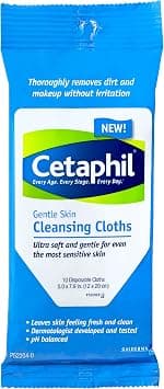 Cetaphil Gentle Skin Cleansing Cloths for Dry, Sensitive Skin, Face Cleansing Wipes, 10 ct. on Amazon.ae - Price Tracker