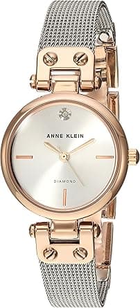 Anne Klein Women's Genuine Diamond Dial Mesh Bracelet Watch, Quartz Movement on Amazon.ae - Price Tracker