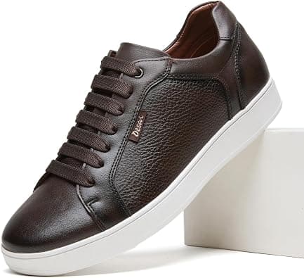 Men's Leather Sneakers - Classic Low-Top Casual Shoes, Stylish & Comfortable Walking Shoes for Men, Premium Leather Daily Wear on Amazon.ae - Price Tracker