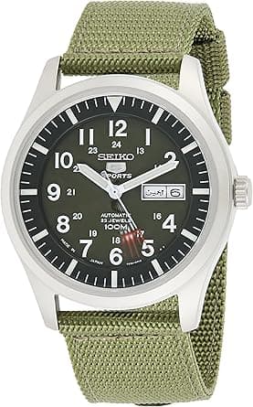Seiko Men's Automatic Watch, Analog Display And Nylon Strap Snzg09J1 on Amazon.ae - Price Tracker