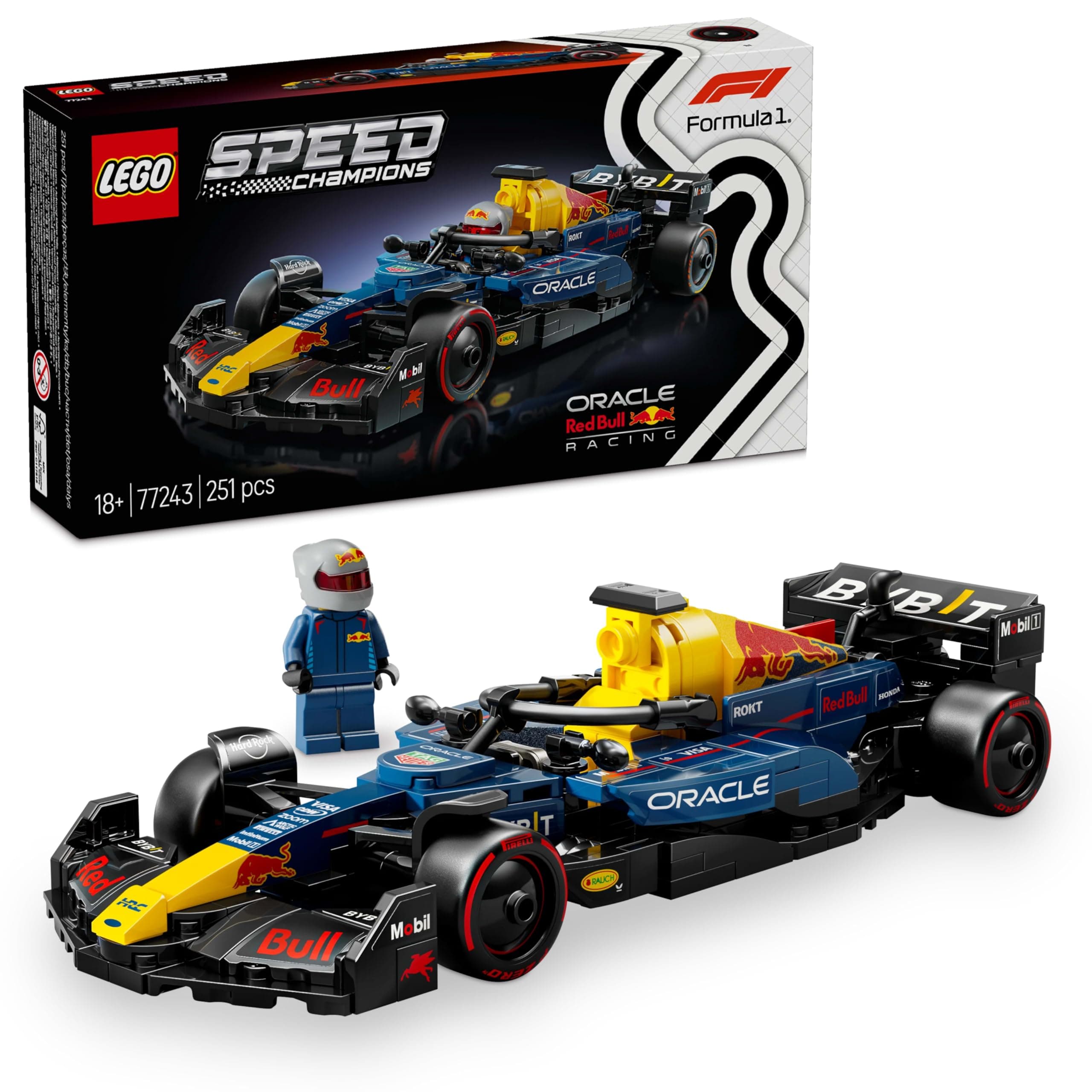 LEGO Speed Champions Oracle Red Bull Racing RB20 F1 Race Car Model with a Collectible Formula 1 Driver Minifigure - Display Set for Adult Motorsport & Racing Fans - Ramadan Gift Idea - 77243 on Amazon.ae - Price Tracker