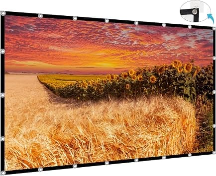 Projector Screen 200 inch, Large 4K HD 16:9 Foldable Portable Projection Cinema Screen Washable Double-sided Video Projector Screen Suitable for Backyard Partying on Amazon.ae - Price Tracker