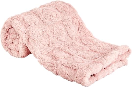 Yurhap Fleece Baby Blanket Heart Checkered Blanket, Ultra Soft Cozy Baby Blankets for Girls Boys, Fluffy Infant Toddler Newborn Receiving Blankets for Crib Stroller 30”×40” (Light Pink) - Best Deal Finder