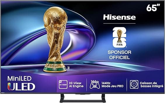 Hisense 65 inch QLED 144Hz Smart TV E8Q-Quantum Dot Colour, AI Picture, Dolby Vision, Dolby Atmos, Share to TV, Voice Control, Filmmaker Mode, Youtube, Netflix, Disney+ 65E8Q (2025 UAE Version) - Amazon.ae Price Tracker